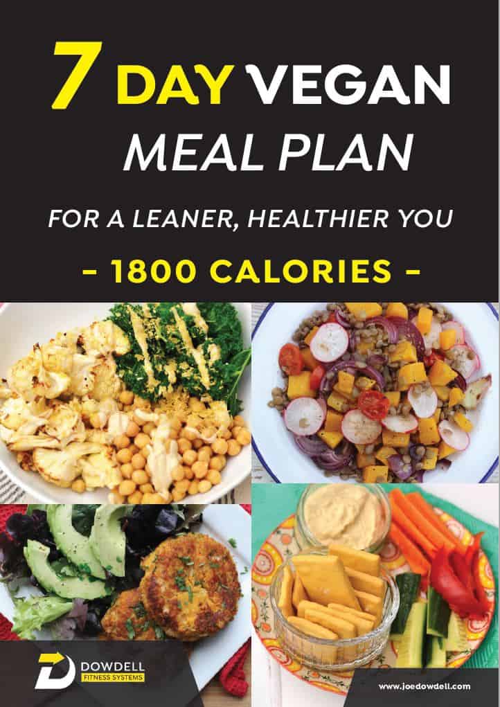 7 Day Meal Plan (Vegan Version)-1,800 Calories - JOE DOWDELL